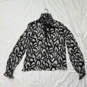 Elegant Black and White Women's Top